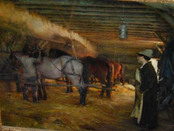 Pascal-Adolphe-Jean Dagnan-Bouveret : In the Stable